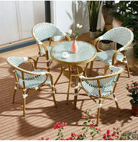 Simple Garden Furniture Sets Outdoor Table and Chair Three-piece Set French Outdoor Dining Room Sets Home Garden Table and Chair