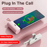 10000mAh Mini Portable Power Bank External Battery Plug Play Power Bank Type C Fast Effective Charger