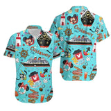 Miniso Castaway Cay Hawaiian Shirt Disney Cruise Line Unisex Button-Up Casual Beach Shirt