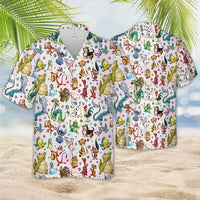 Mickey Mouse Hawaiian Shirt Unisex Casual Button-Up Beach Shirt