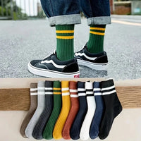 10pairs Breathable Cotton Sports Stockings Men Bamboo Fiber Autumn and Winter Men Socks Sweat Absorption Deodorant Business Sox