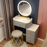 A Set Makeup Dressing Table with Mirror Slate Furniture Girl Bedroom Bedside Storage Cabinet Integrated Minimalist Makeup Vanity Jack's Clearance