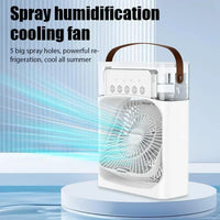 Portable 3 in 1 Fan AIr Conditioner Household Small Air Cooler LED Night Lights Humidifier Air Adjustment Home Fans Dropshipping