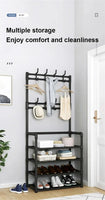 Clothes Hanger Multi-Layer Shoe Rack Doorway DIY Hat And Shoes Shelf Simple Floor-Standing Living Room Organizer Storage Racks