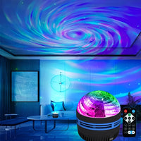 Starry Sky Galaxy Lamp Projector LED Night Light Remote Control Sound Active 5V USB Charging 7 Modes for Kids Room  Party Decor