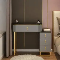 A Set Makeup Dressing Table with Mirror Slate Furniture Girl Bedroom Bedside Storage Cabinet Integrated Minimalist Makeup Vanity Jack's Clearance