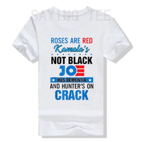 Biden Roses Are Red Kamalas Not Black Joe T-Shirt Fashion Funny Political Joke Tee Tops Men Clothing Short Sleeve