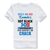 Biden Roses Are Red Kamalas Not Black Joe T-Shirt Fashion Funny Political Joke Tee Tops Men Clothing Short Sleeve