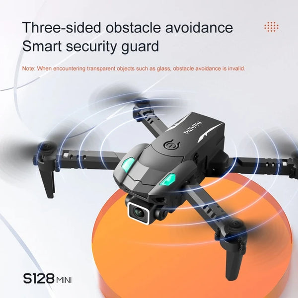 S128 Mini Drone Aerial Camera Automatic Return 4K HD Professional Three Sided Obstacle Air Pressure Fixed Altitude Aircraft Toy Jack's Clearance