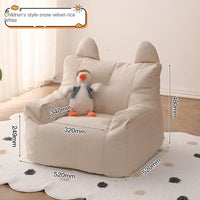 Single Sofa Chair Cartoon Seat Baby Sofa Children Sofa Cute Lazy Bean Bag Environmentally Friendly Thickened Portable Sofa Chair