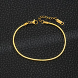 Simple MEN Stainless Steel Square Snake Bone Chain Bracelet Hip-Hop Jewelry Trendy Party Accessories Bracelet For Women