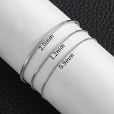 Simple MEN Stainless Steel Square Snake Bone Chain Bracelet Hip-Hop Jewelry Trendy Party Accessories Bracelet For Women