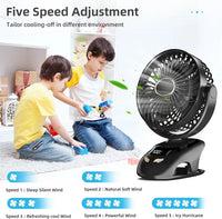 Small USB Clip On Fan, Portable Personal Clip Fan For Home Office Travel Bed Stroller Camping Outdoor Golf Cart Fan