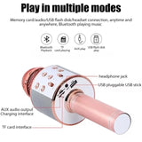 WS858 Professional Handheld Wireless Karaoke Microphone USB Speaker Microphone Music Player Singing Recorder KTV