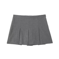 High Waist Wide Pleats Shorts Skirts