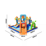 AirMyFun 12 Play Zones Inflatable Trampoline Castle Space Theme Water Slide