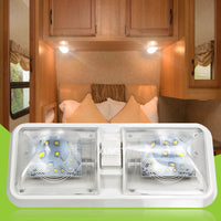 12/V RV Interior LED Ceiling Light Boat Camper Trailer Caravan Double Dome Light