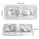 12/V RV Interior LED Ceiling Light Boat Camper Trailer Caravan Double Dome Light