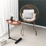 Snack Side Table, C Shaped End Table for Sofa Couch Bed Room Small Table