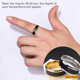 Smart Sensor Body Temperature Ring Stainless Steel Fashion Display Real-time Temperature Test Finger Rings Jack's Clearance