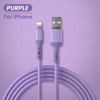 USB Cable For iPhone 12 11 Pro Max X XR XS 8 7 6 6s 5 5s Fast Data Charging Charger USB Wire Cord Liquid Silicone Cable 1/1.5/2M Jack's Clearance