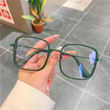 Blue Light Glasses Man and Women Pink Wine Black Square Frame Eyeglasses Fashion Vision Spectacles Jack's Clearance