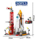 HUIQIBAO Space Aviation Manned Rocket Building Blocks With Astronaut Figure City Aerospace Model Bricks Children Toys for Kids Jack's Clearance