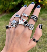 Retro Vintage Ring Set Gothic Style Jack's Clearance