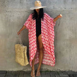 Beach Cover Ups for Swimwear | Women Black Tie Dye Kimono Jack's Clearance