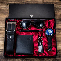 Men's business gift box set Wallet belt watch pen glasses combination set Jack's Clearance