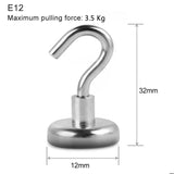 10Pcs Strong Magnetic Hooks Practical load bearing Hook Multi-Purpose storage For Home Kitchen Bar Storage Key Coat Cup Hanging Jack's Clearance