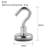 10Pcs Strong Magnetic Hooks Practical load bearing Hook Multi-Purpose storage For Home Kitchen Bar Storage Key Coat Cup Hanging Jack's Clearance