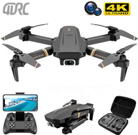 4DRC V4 WIFI FPV Drone WiFi live video FPV 4K/1080P HD Wide Angle Camera Foldable Altitude Hold Durable RC Quadcopter Jack's Clearance