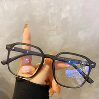 Square polygon Frame Plain glasses blue membrane Glasses all can match Men Women Fashion glasses lenses Blocking Glasses Eyewear Jack's Clearance