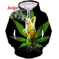 Tobacco Weeds 3D Hoodie Men/Women Printing Sweatshirts Green Leaves Funny Shirt Skull Smoking Printed Harajuku Pullover Jack's Clearance