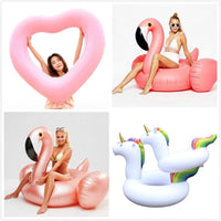 Giant Swan Watermelon Floats Pineapple Flamingo Swimming Ring Unicorn Inflatable Pool Float For Child&Adult Water Toys Jack's Clearance