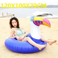 Giant Swan Watermelon Floats Pineapple Flamingo Swimming Ring Unicorn Inflatable Pool Float For Child&Adult Water Toys Jack's Clearance