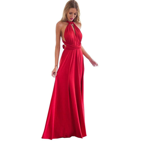 Convertible Boho Maxi Club Infinity Robe Longue Femme Red Dress Jack's Clearance