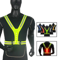 LED High Visibility Outdoor Running Cycling Reflective Safety Vest Jack's Clearance