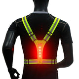 LED High Visibility Outdoor Running Cycling Reflective Safety Vest Jack's Clearance