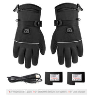 Waterproof Motorcycle Gloves Heating USB Hand Warmer Electric Thermal Heated Gloves Battery Powered Gloves Jack's Clearance