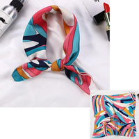 Square Silk Scarf Satin Print Jack's Clearance