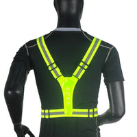 LED High Visibility Outdoor Running Cycling Reflective Safety Vest Jack's Clearance