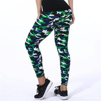 YSDNCHI 2021 Camouflage Womens Graffiti Style Slim Stretch Leggings Jack's Clearance