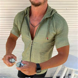 Mens Casual Hawaiian Henley Shirt With Hood Jack's Clearance