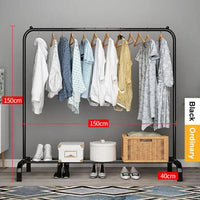 Coat Rack Clothes Rack Drying Clothes Rack Floor Standing Clothes Hanging Storage Simple Furniture Telescopic Mobile Cloth Rail Jack's Clearance