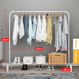 Coat Rack Clothes Rack Drying Clothes Rack Floor Standing Clothes Hanging Storage Simple Furniture Telescopic Mobile Cloth Rail Jack's Clearance