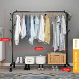 Coat Rack Clothes Rack Drying Clothes Rack Floor Standing Clothes Hanging Storage Simple Furniture Telescopic Mobile Cloth Rail Jack's Clearance