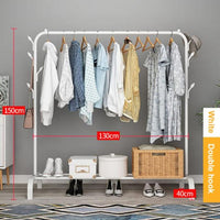 Coat Rack Clothes Rack Drying Clothes Rack Floor Standing Clothes Hanging Storage Simple Furniture Telescopic Mobile Cloth Rail Jack's Clearance