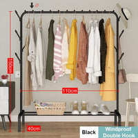 Coat Rack Clothes Rack Drying Clothes Rack Floor Standing Clothes Hanging Storage Simple Furniture Telescopic Mobile Cloth Rail Jack's Clearance